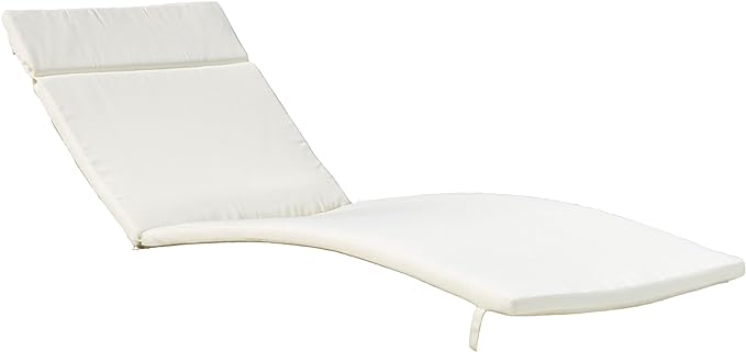 English Elm Christopher Knight Home® - 52005.00Cush Stylish Beige Outdoor Chaise Lounge Cushion For Comfort & Durability - Fits Most Loungers N775P230263A