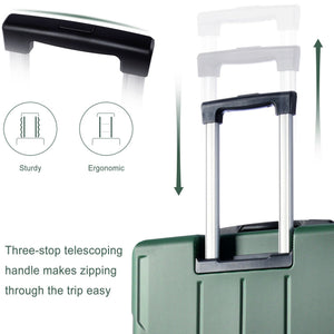 English Elm Hardshell Abs Checked Suitcase with 360 Spinner Wheels Expandable Tsa Lock 28 Inch Green N730P296747F