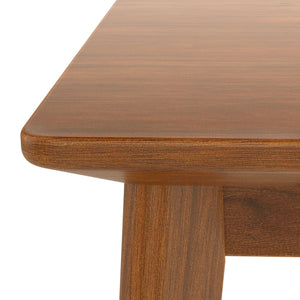 English Elm 5-Piece Counter Height Dining Set with Faux Marble Top and Upholstered Seats, Mid-Century Pub Charm Brown+Gray N752S000017D