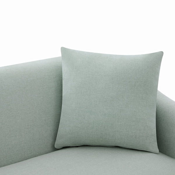 English Elm Modern Chenille Three Seater Sofa with Rubberwood Base and Wrap Around Arms for Living Room Blue N763S000110C