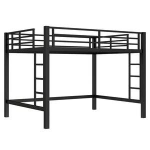 English Elm Queen Metal Loft Bed With Easy Climbing Ladder & Safety Guardrails – Perfect For Stylish Space-Saving! W1580S00341-GIGA