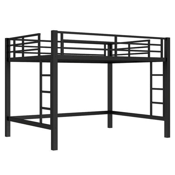 English Elm Queen Metal Loft Bed With Easy Climbing Ladder & Safety Guardrails – Perfect For Stylish Space-Saving! W1580S00341-GIGA