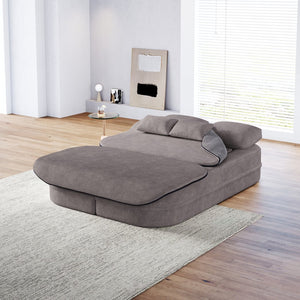 English Elm 75''2-In-1 Foldable Sofa Bed - Chenille Convertible Sleeper With Blanket & Pillows For Versatile Comfort W834P317051