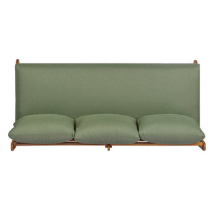 English Elm Outdoor Acacia Wood Three Seat Sofa with Thick Foam Cushions for Patio Living N773P302635G