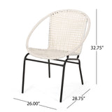 Christopher Knight Home® - Noble House - Java Outdoor Modern Faux Rattan Club Chair - Set of 2