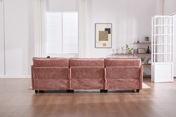 English Elm United Oversized 112" Modular Sectional Sofa Cloud Couch With Storage Ottoman, Usb Ports & Comfort Design W1568S00185-GIGA