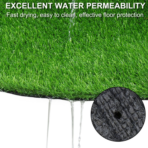 English Elm 6ftx10ft Outdoor Artificial Grass Rug Lush Pe Turf Patio Balcony Pet Friendly Mat W1790P396380