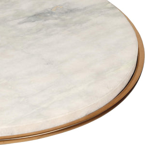 English Elm Christopher Knight Home® - Modern Aluminum Accent Table with Marble Top, Antique Brass Finish, Lightweight Rust-Resistant Glam Accent (18" x18") 67035.00