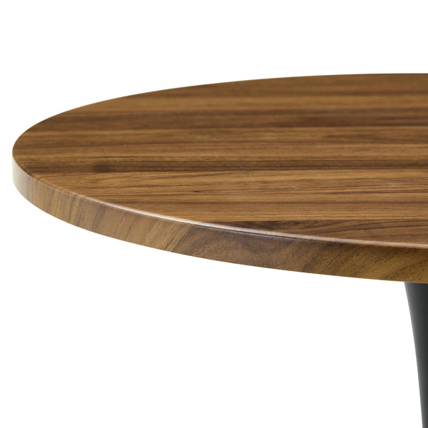 English Elm Round Faux Marble Tulip Dining Table Mid Century Pedestal Base for Compact Kitchens Walnut W2920P395713