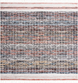 Unique Loom Aramis Oliver Machine Made Tribal Rug Multi, Black/Ivory/Rust Red/Light Blue/Light Brown/Beige 10' 0" x 10' 0"
