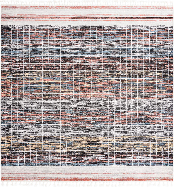 Unique Loom Aramis Oliver Machine Made Tribal Rug Multi, Black/Ivory/Rust Red/Light Blue/Light Brown/Beige 10' 0" x 10' 0"