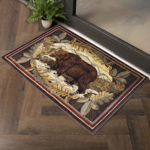 English Elm Nature'S Lodge Area Rug - 2 Ft. 7 In. X 7 Ft. 3 In. Rustic Brown Design, Durable & Soft For Homes B186P180970