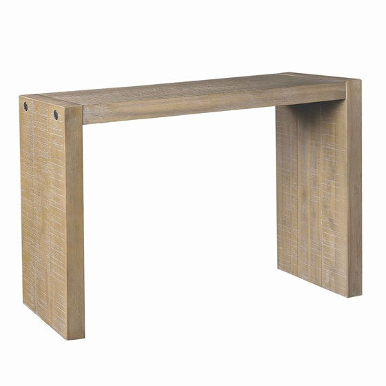 English Elm 54" Reclaimed Wheat Console Table 54W x15D x32H Solid/Manufactured Wood Rustic Chic Storage Surface B035P203243