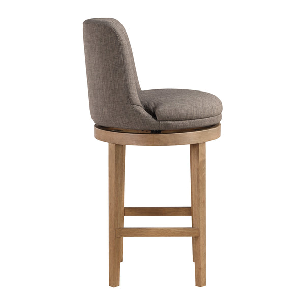OSP Home Furnishings Rowan - Set of 2 Swivel Barstool Cement/Medium Oak