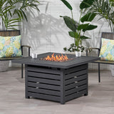 Christopher Knight Home® Noble House Square Iron Fire Pit - 50 000Btu