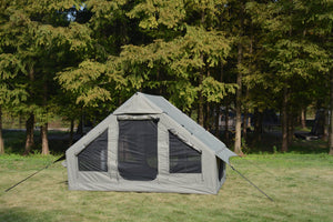 English Elm Inflatable Glamping Tent 4 Season Waterproof Air Beam Frame Shelter for 4 to 6 Persons Army Green W640P244860