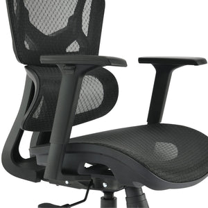 OSP Home Furnishings Mesh Back Ergonomic Manager Chair with Lumbar Support Headrest and Adjustable Armrests EMM98958HR-3