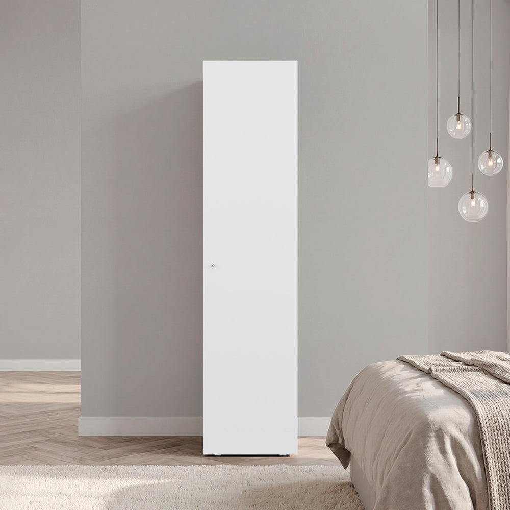 English Elm Kotlik Slim Dark Walnut Wardrobe with Four Shelves for Bedroom or Entryway B097P480460