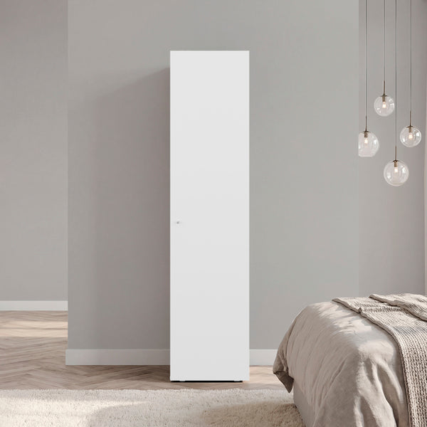 English Elm Kotlik Slim Dark Walnut Wardrobe with Four Shelves for Bedroom or Entryway B097P480460