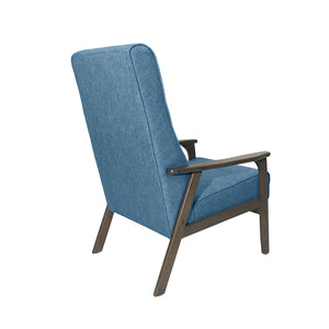 English Elm Christopher Knight Home® - Accent Chair Mid-Century Blue Upholstered Tufted Accent with Rubberwood Frame, Plush 25.75"W x 39"H 66106.00FBLU