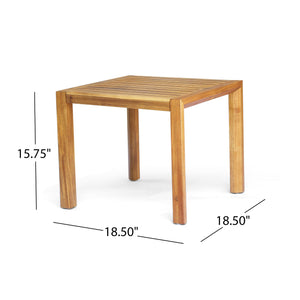 English Elm Christopher Knight Home® - LEAH Acacia 3-Piece Outdoor Chat Set with Water-Resistant Cushions and Slat Paneled Tabletop Brown 40 L x 25.75 W x 18.75 H 60915.00BRNDT