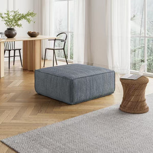 English Elm Sectional Sofa Ottoman Cloud Cushion Modular Set for Living Room in Dark Grey W3147P277228