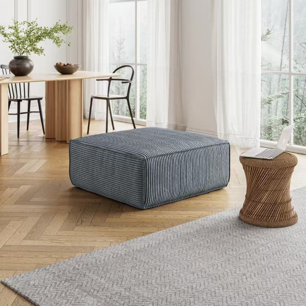 English Elm Sectional Sofa Ottoman Cloud Cushion Modular Set for Living Room in Dark Grey W3147P277228