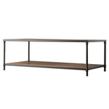 Romilda Industrial Rustic Pipe Frame Coffee Table