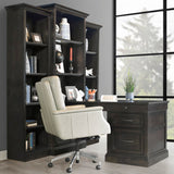 Parker House Shoreham - Effortless White Peninsula Desk Effortless White Acacia Solids / Birch Veneers SHO#480-2-EFW