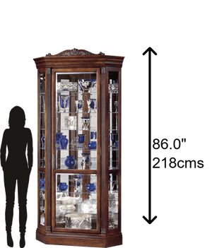Hekman Furniture 680290 Embassy Ii Curio Cabinet - Elegant Display With Adjustable Shelves, Lighting, And Secure Design Embassy Cherry Embassy Ii Corner Curio Cabinet 680290