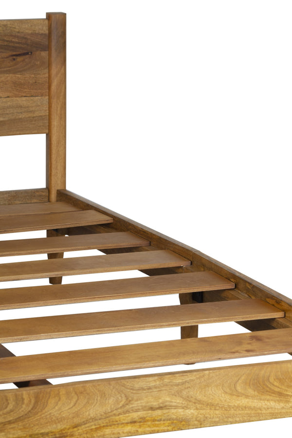 Porter Designs Porter Sunset Solid Mango Wood Queen Bed - Mid-century Elegance With Durable Design & Easy Assembly Brown Wood 04-108-14-8623