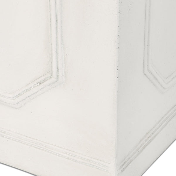 English Elm Mgo Handcrafted Square Outdoor Planter Artisan Magnesium Oxide Patio Garden Pot 63416.00WHI