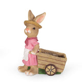 Christopher Knight Home® - Noble House - Wallen Outdoor Decorative Rabbit Planter, Pink and Brown