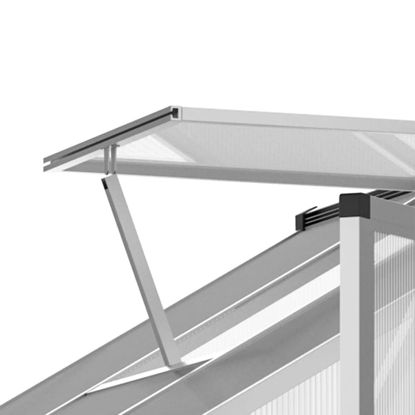 English Elm Greenhouse Walk-in Polycarbonate Panel Structure with Aluminum Frame and Roof Vent T3971S00019