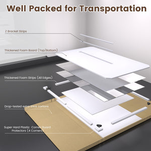 English Elm 48X30 Inch 2-Pack Framed Gym Mirrors - High-Definition, Wall-Mounted, Stylish Silver Finish For Home T3757P347057