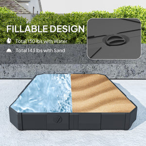 English Elm Heavy Duty Hdpe Fillable Cantilever Umbrella Base for Patio Deck Poolside Use T3971P427555