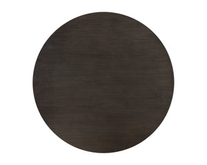 Sunpan Cypher Modern Dining Table Base with Grey Faux Marble Finish for Indoor and Outdoor Spaces Wood / Dark Brown