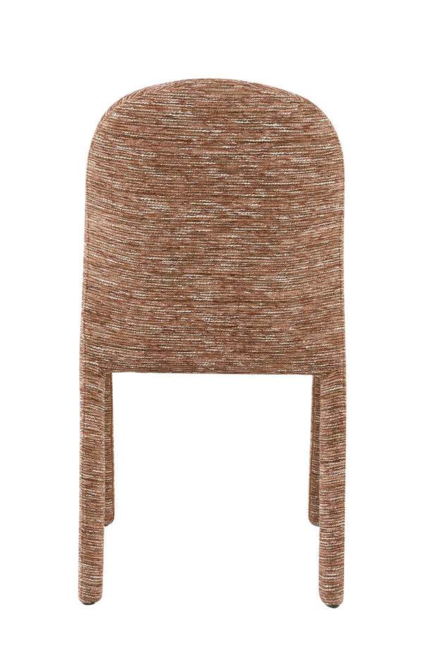 English Elm Lidi Brown Chenille Side Chair Set of 2 — Padded Fabric & Sponge Seats, 220lb Capacity, Modern Chic B2726P402034