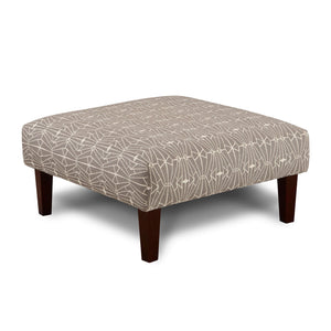 English Elm Contemporary Square Upholstered Ottoman With Triangle Pattern - High-Density Foam For Comfort & Style B2741P356326
