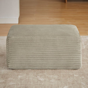 English Elm L-shaped Corduroy Cloud Sectional with Ottoman for Modern Living Room Comfort Camel W2339P411754