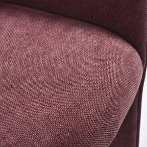English Elm Alicia Sculptural Wraparound Upholstered Dining Chair with Curved Sled Base for Modern Rooms Purple B2736P464805