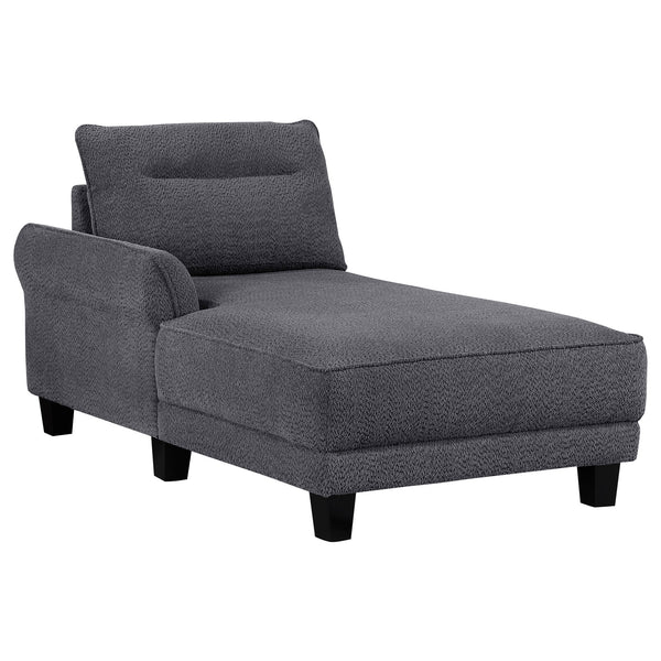English Elm Verona Modern Grey Loose Back Sectional Sofa with Chaise, Solid Wood Frame, Pocket Coil Comfort B062S01242