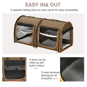 English Elm PawHut Elevated Cooling Dog Cot 36" x 30" Lightweight Breathable Mesh Bed, 7" Raised Comfort for Pets Brown W2225P173811