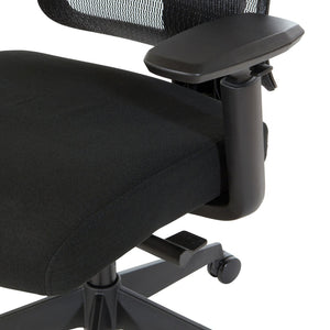 OSP Home Furnishings Mesh Back Ergonomic Manager Chair with Lumbar Support Headrest and Synchro Tilt Control 71142HR-3