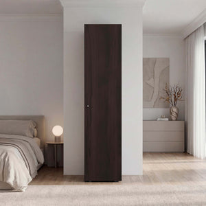 English Elm Wenge Finish Slim Four Shelf Storage Cabinet for Bedroom Hallway or Tight Spaces B062P483763