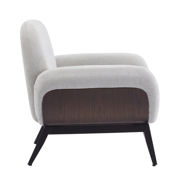 English Elm Christopher Knight Home® - Audrey Ergonomic Armchair with Plush Cushion and Solid Wood Frame for Stylish, Durable Comfort Grey 33.25 L x 29.75 W x 16.75 H N776P291712G