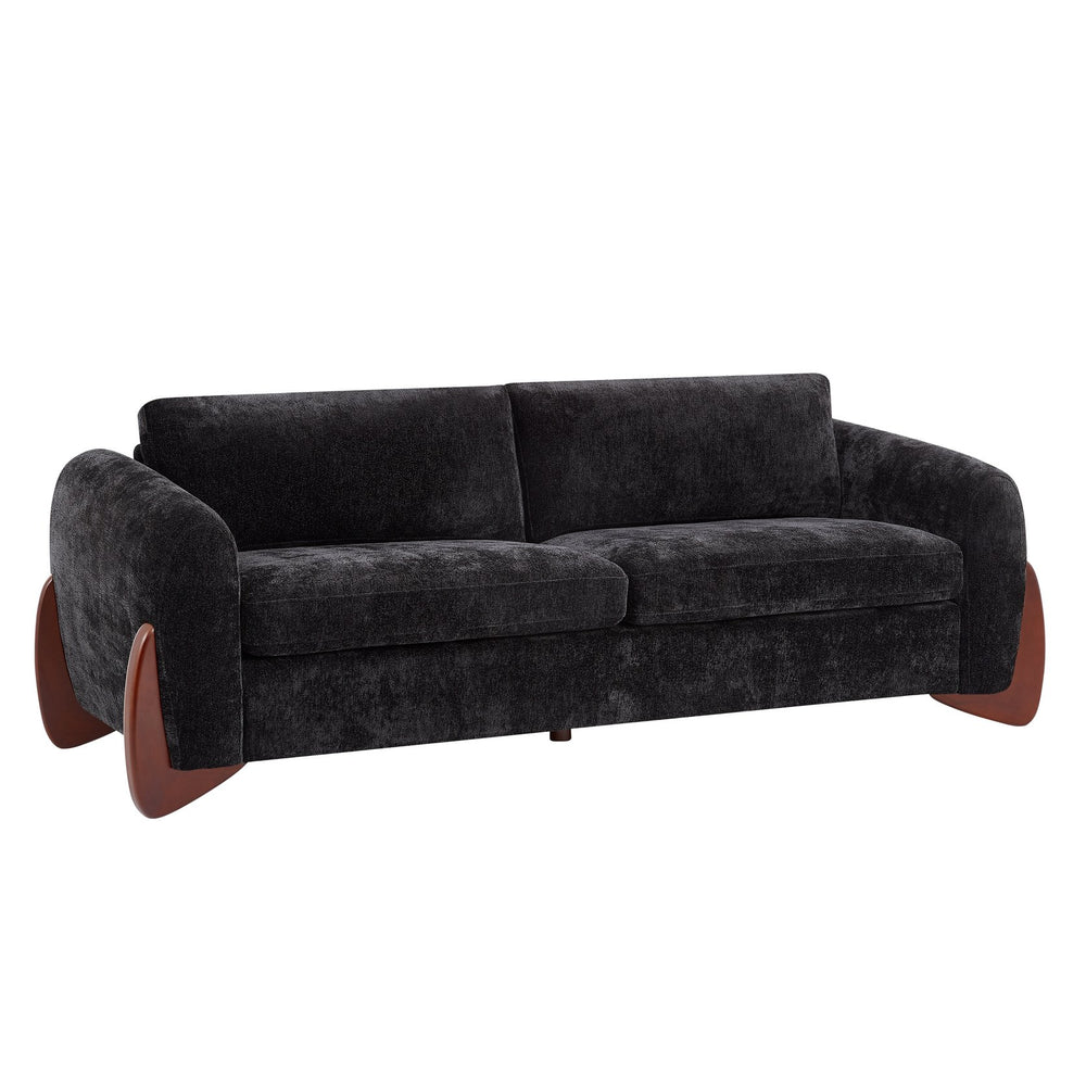 English Elm Christopher Knight Home® - 89"L Chenille Sofa - Elegant Black Seating With Plush Cushions & Durable Design For Modern Living Rooms N771P345832H_N771P345833H