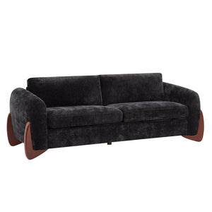 English Elm Christopher Knight Home® - 89"L Chenille Sofa - Elegant Black Seating With Plush Cushions & Durable Design For Modern Living Rooms N771P345832H_N771P345833H