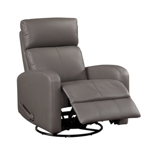English Elm 1pc Glider Recliner Chair Top Grain Leather Swivel Recliner with Smooth Glide, Plush Foam Comfort Mocha 32 L x 30.75 W x 27.5 H B011P395860