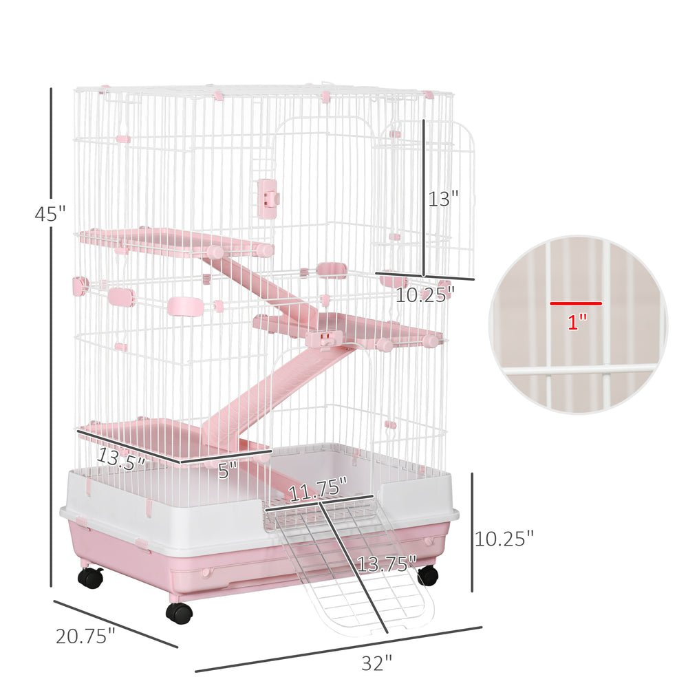 English Elm Rabbit Hutch on Wheels with Dual Access Ramp Platform Slide Out Tray Indoor Habitat T3971P386417
